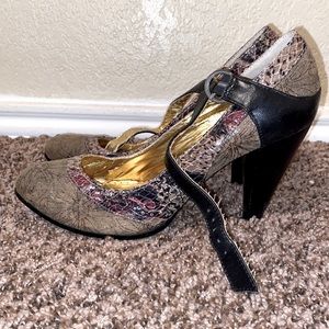 Naughty Monkey Ankle Strap Heels size 8